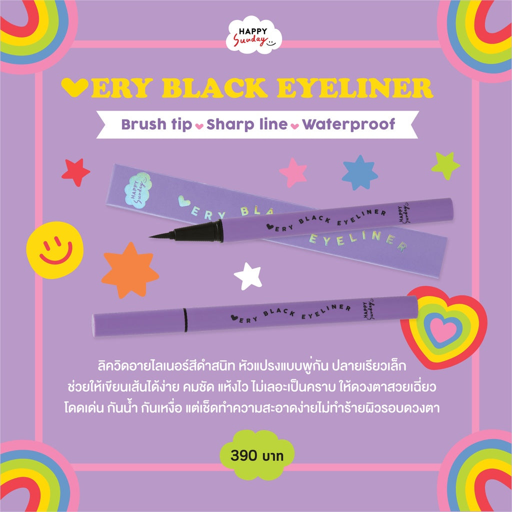 HAPPY SUNDAY VERY BLACK EYELINER