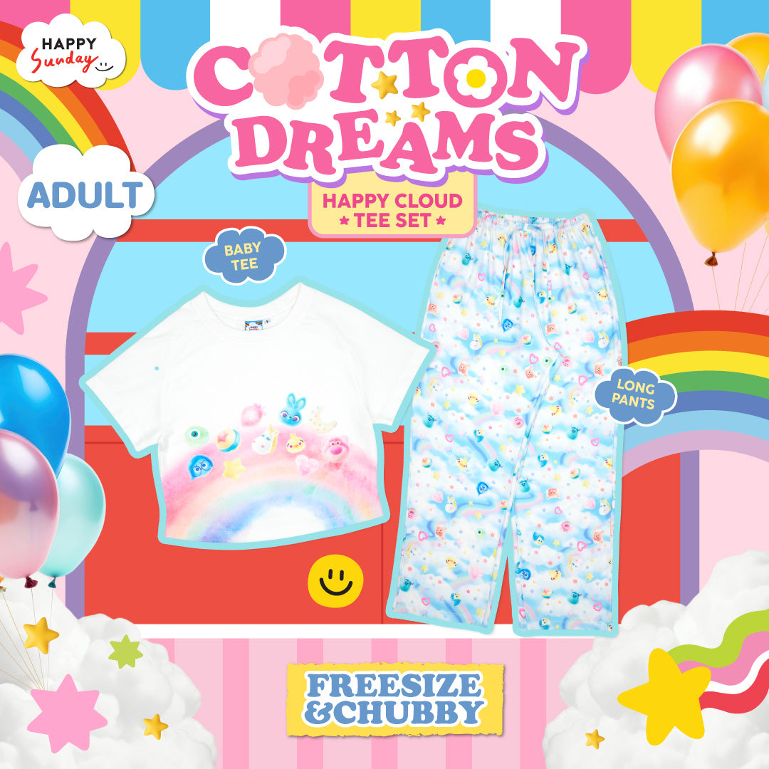 COTTON DREAMS HAPPY CLOUD TEE SET