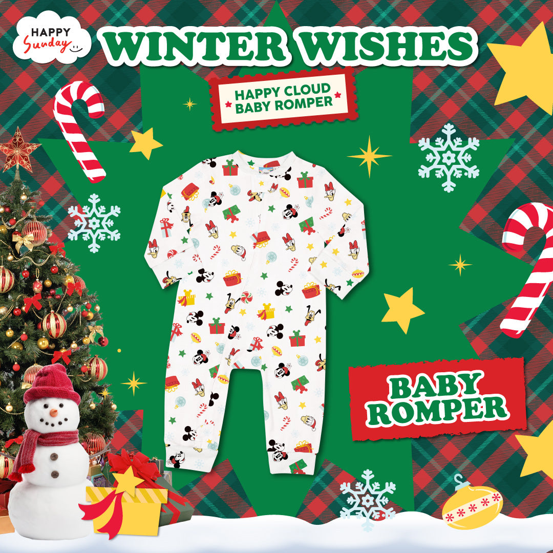 WINTER WISHES HAPPY CLOUD BABY ROMPER