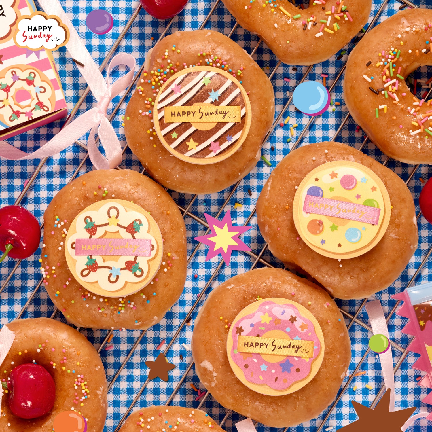HAPPY SUNDAY BAKERY PUFF DONUT