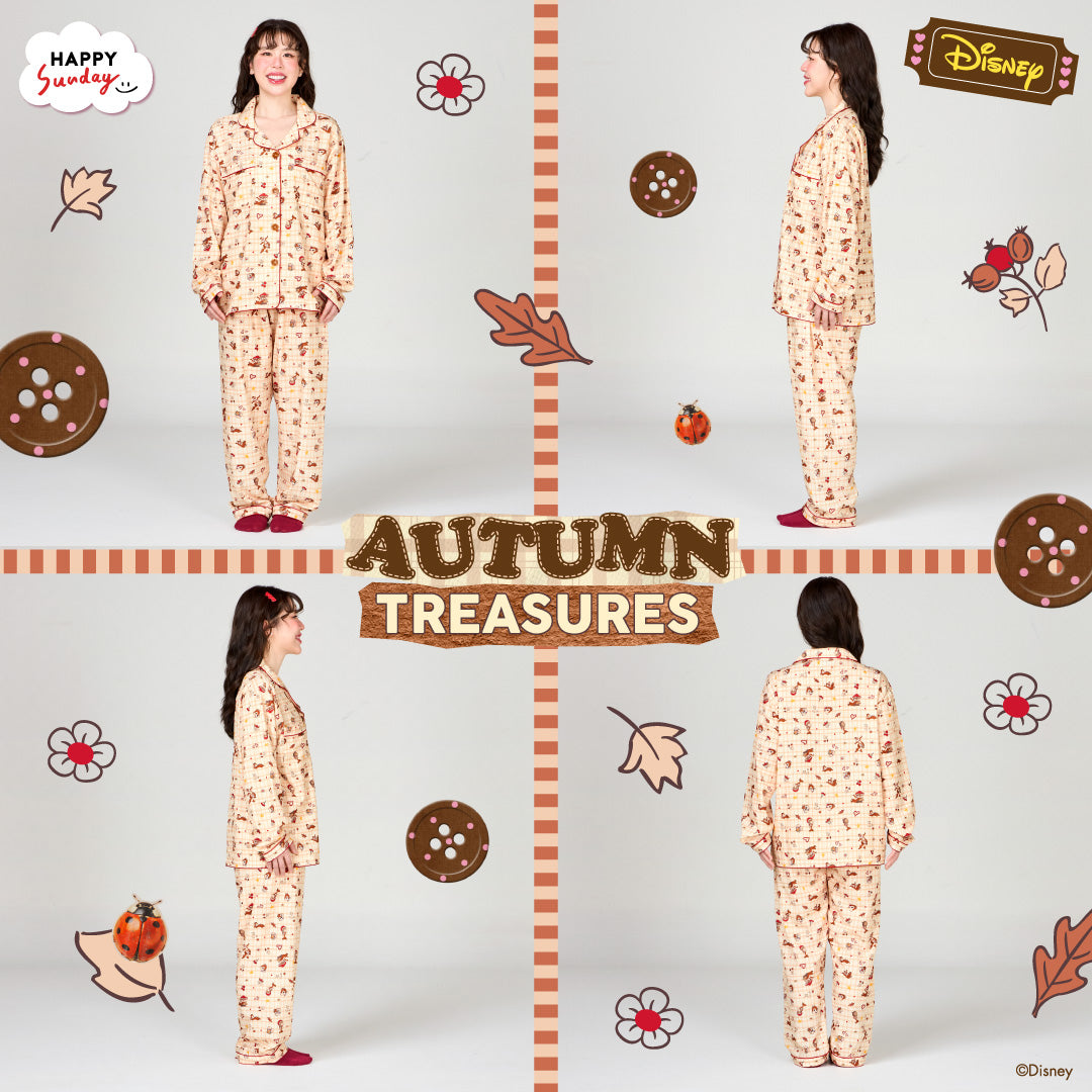 AUTUMN TREASURES PYJAMAS | ชุดนอนลายชิป & เดลส์