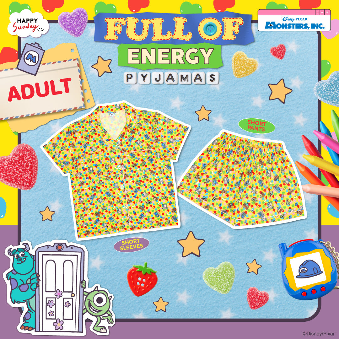 FULL OF ENERGY PYJAMAS | ชุดนอนลายมอนสเตอร์ อิงค์