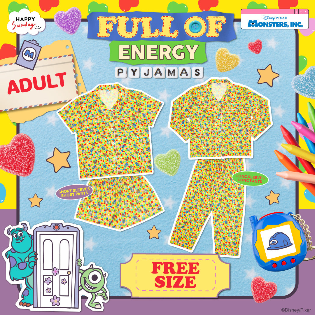 FULL OF ENERGY PYJAMAS | ชุดนอนลายมอนสเตอร์ อิงค์