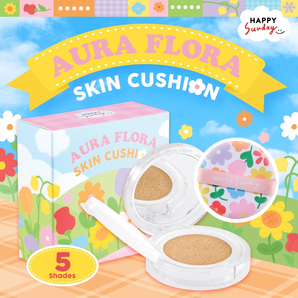 HAPPY SUNDAY AURA FLORA SKIN CUSHION | คุชชั่นดอกไม้