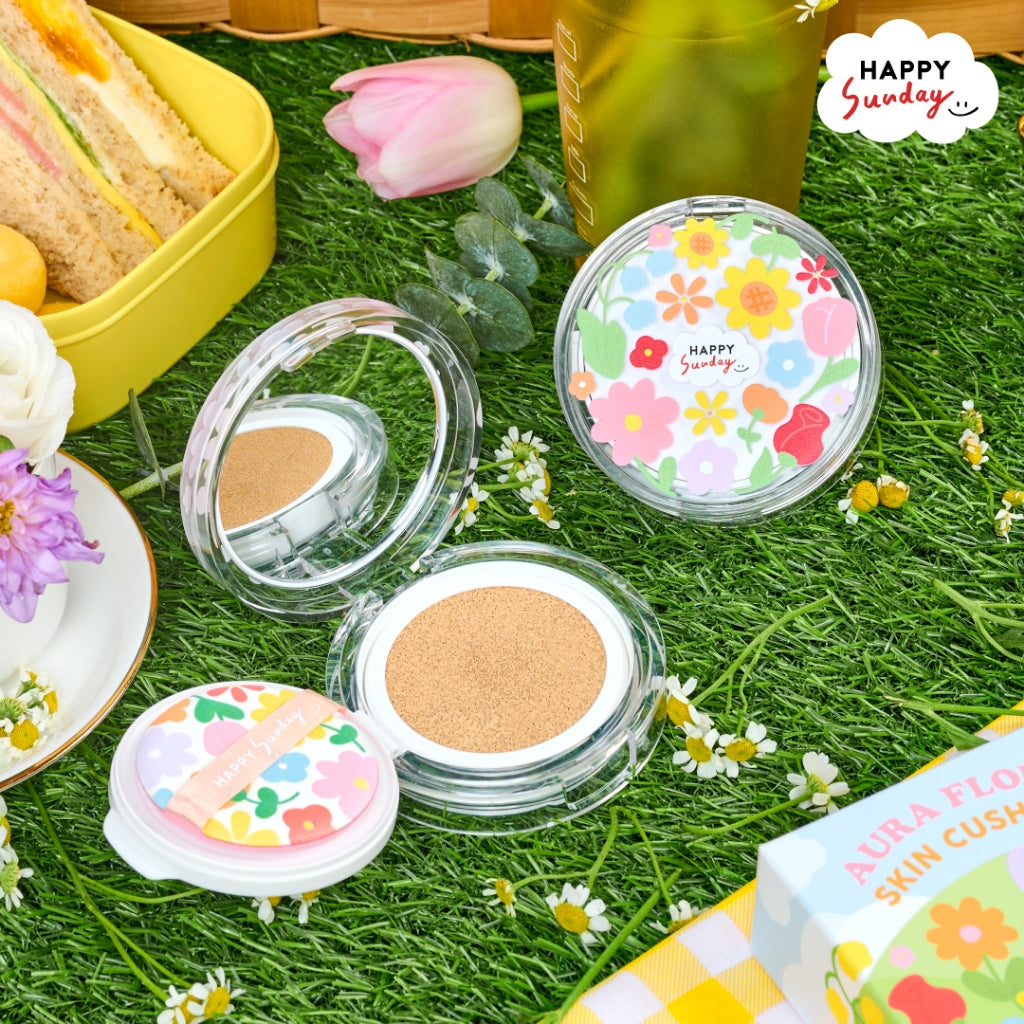 HAPPY SUNDAY AURA FLORA SKIN CUSHION | คุชชั่นดอกไม้