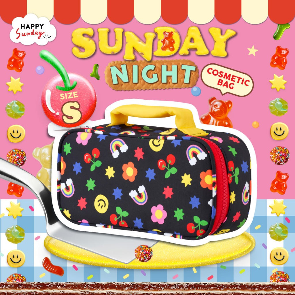 HAPPY SUNDAY COSMETIC BAG | กระเป๋าเครื่องสำอาง 3 ขนาด