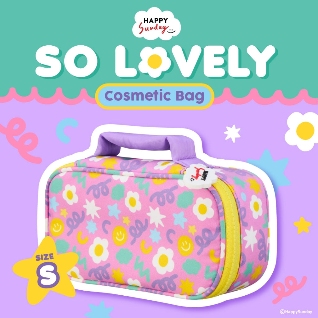 HAPPY SUNDAY COSMETIC BAG | กระเป๋าเครื่องสำอาง 3 ขนาด
