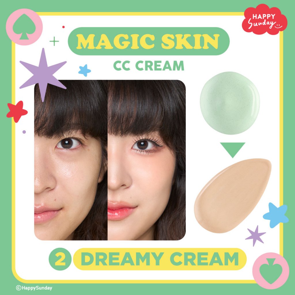 HAPPY SUNDAY MAGIC SKIN CC CREAM | รองพื้นเปลี่ยนสี 5 in 1
