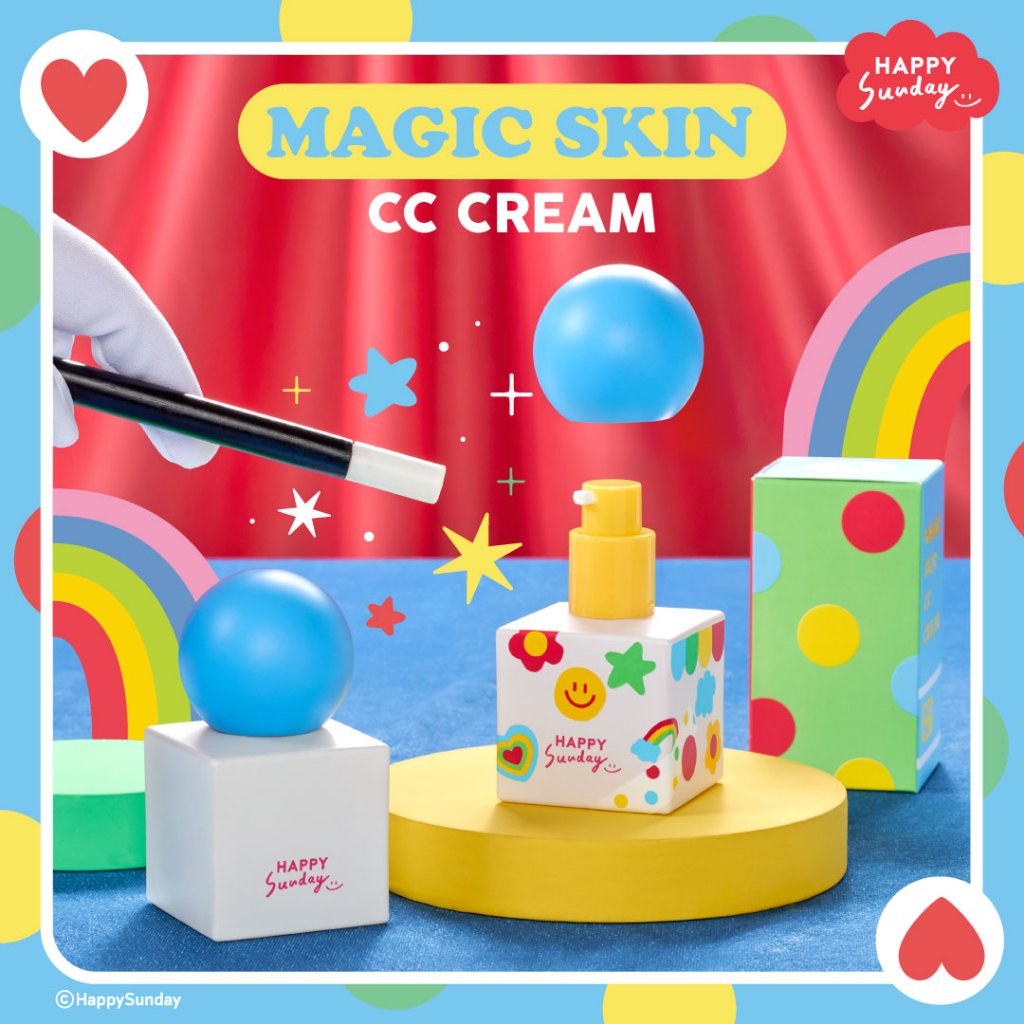 HAPPY SUNDAY MAGIC SKIN CC CREAM | รองพื้นเปลี่ยนสี 5 in 1
