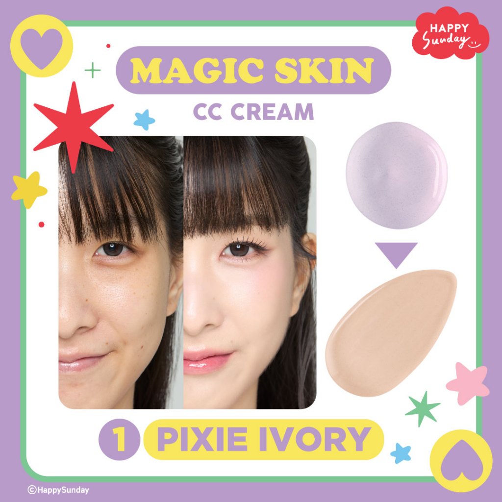 HAPPY SUNDAY MAGIC SKIN CC CREAM | รองพื้นเปลี่ยนสี 5 in 1