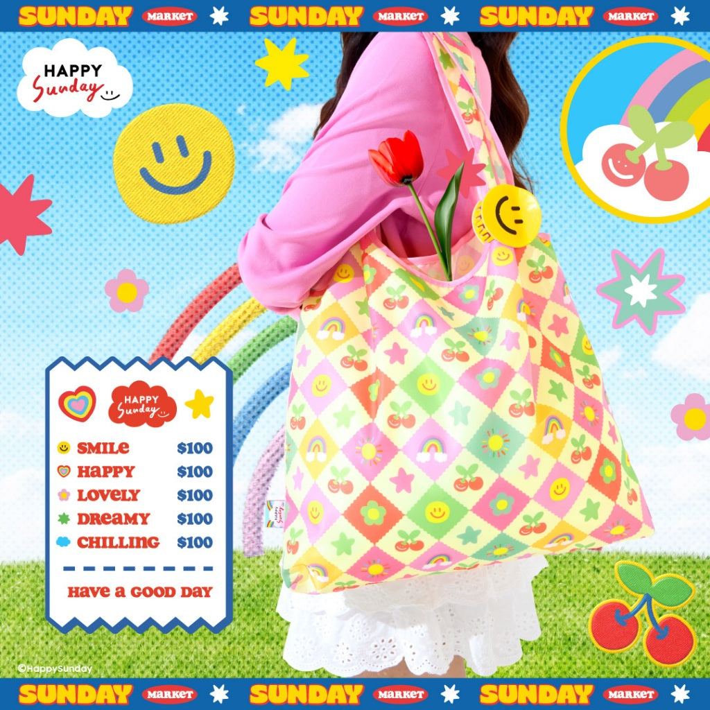 HAPPY GRABBY SHOPPING BAG | กระเป๋าช้อปปิ้งพับได้