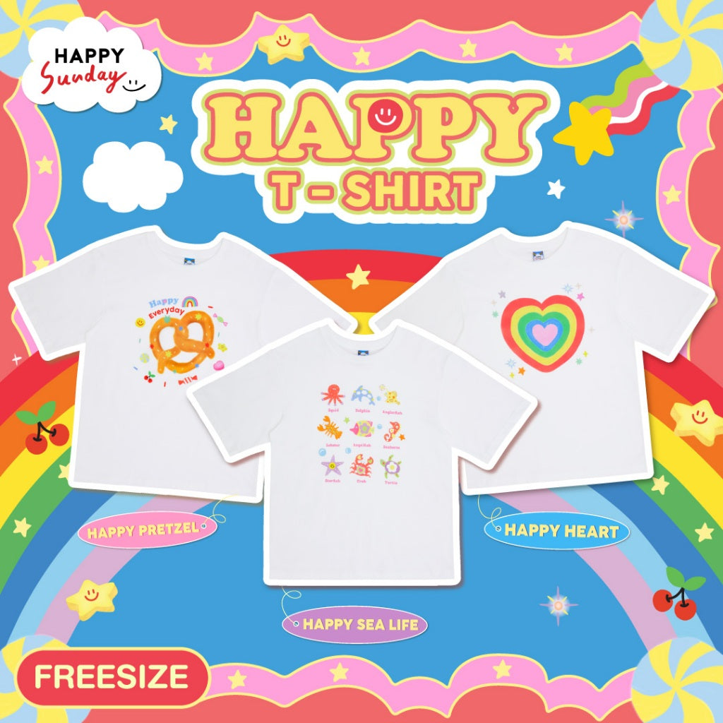 HAPPY SUNDAY HAPPY T-SHIRT | เสื้อยืดใส่สบาย