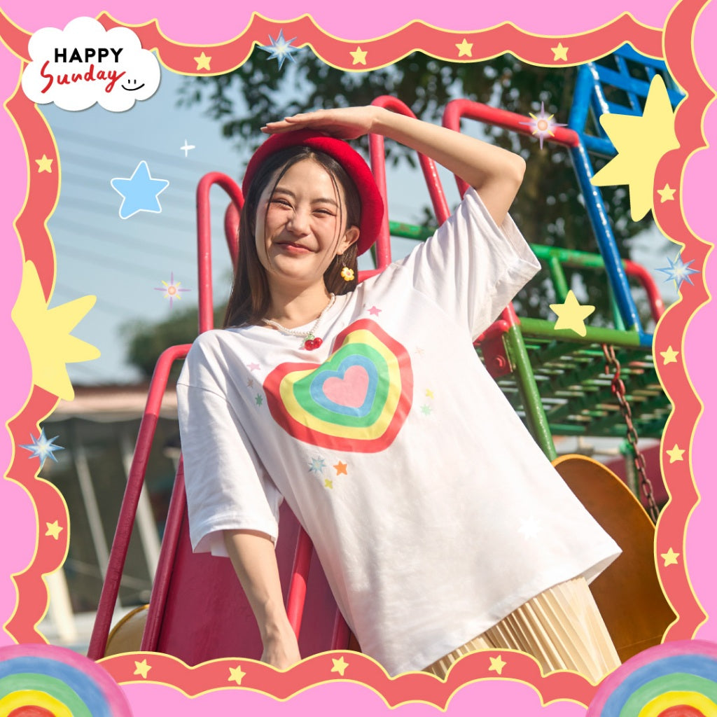 HAPPY SUNDAY HAPPY T-SHIRT | เสื้อยืดใส่สบาย
