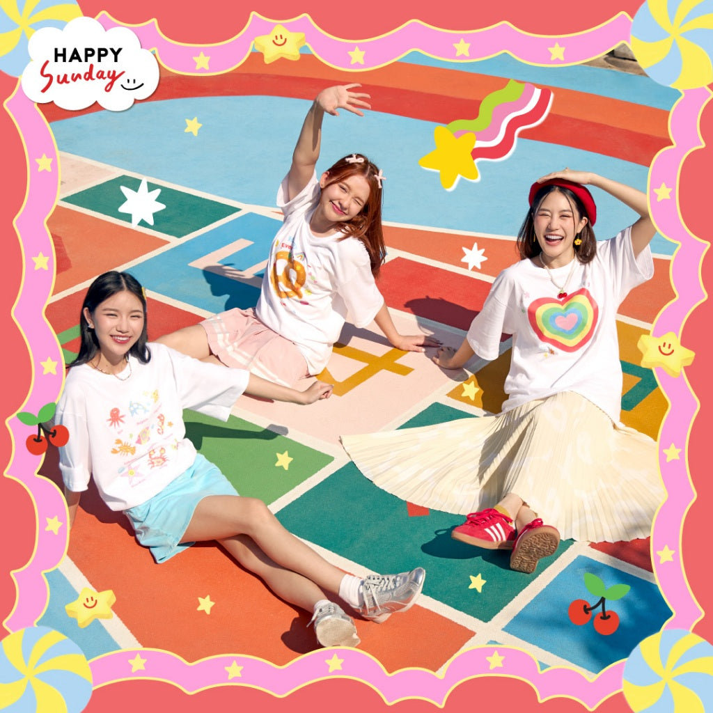 HAPPY SUNDAY HAPPY T-SHIRT | เสื้อยืดใส่สบาย