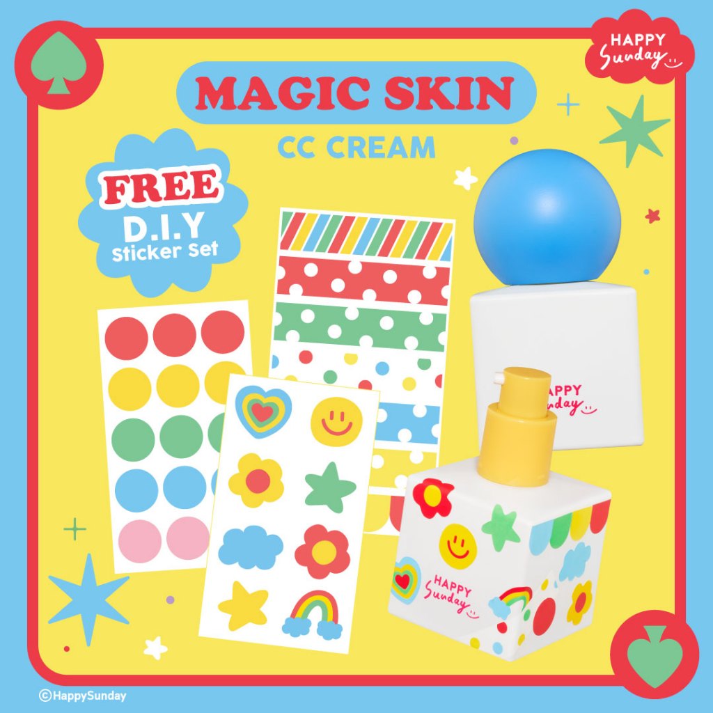 HAPPY SUNDAY MAGIC SKIN CC CREAM | รองพื้นเปลี่ยนสี 5 in 1