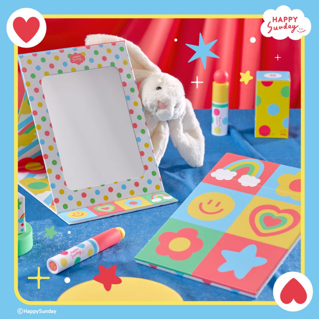 HAPPY SUNDAY MAGIC BLING BLING MIRROR | กระจกตั้งโต๊ะพับได้