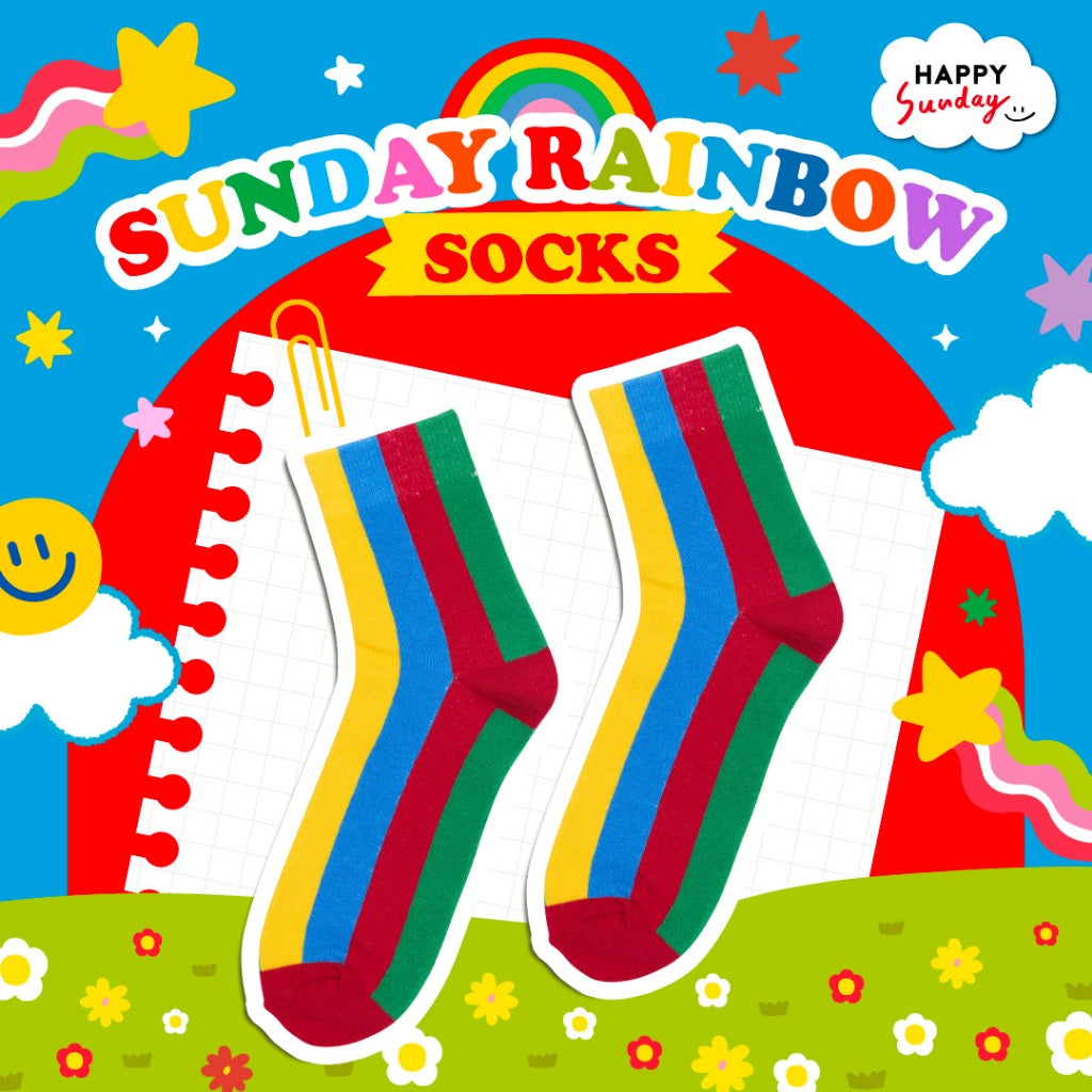 COLORFUL SUNDAY SOCKS | ถุงเท้าคัลเลอร์ฟูลซันเดย์