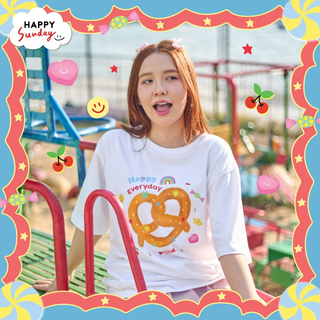 HAPPY SUNDAY HAPPY T-SHIRT | เสื้อยืดใส่สบาย