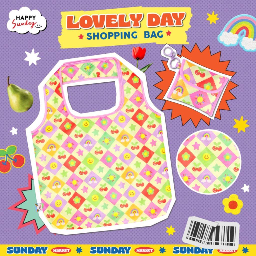 HAPPY GRABBY SHOPPING BAG | กระเป๋าช้อปปิ้งพับได้