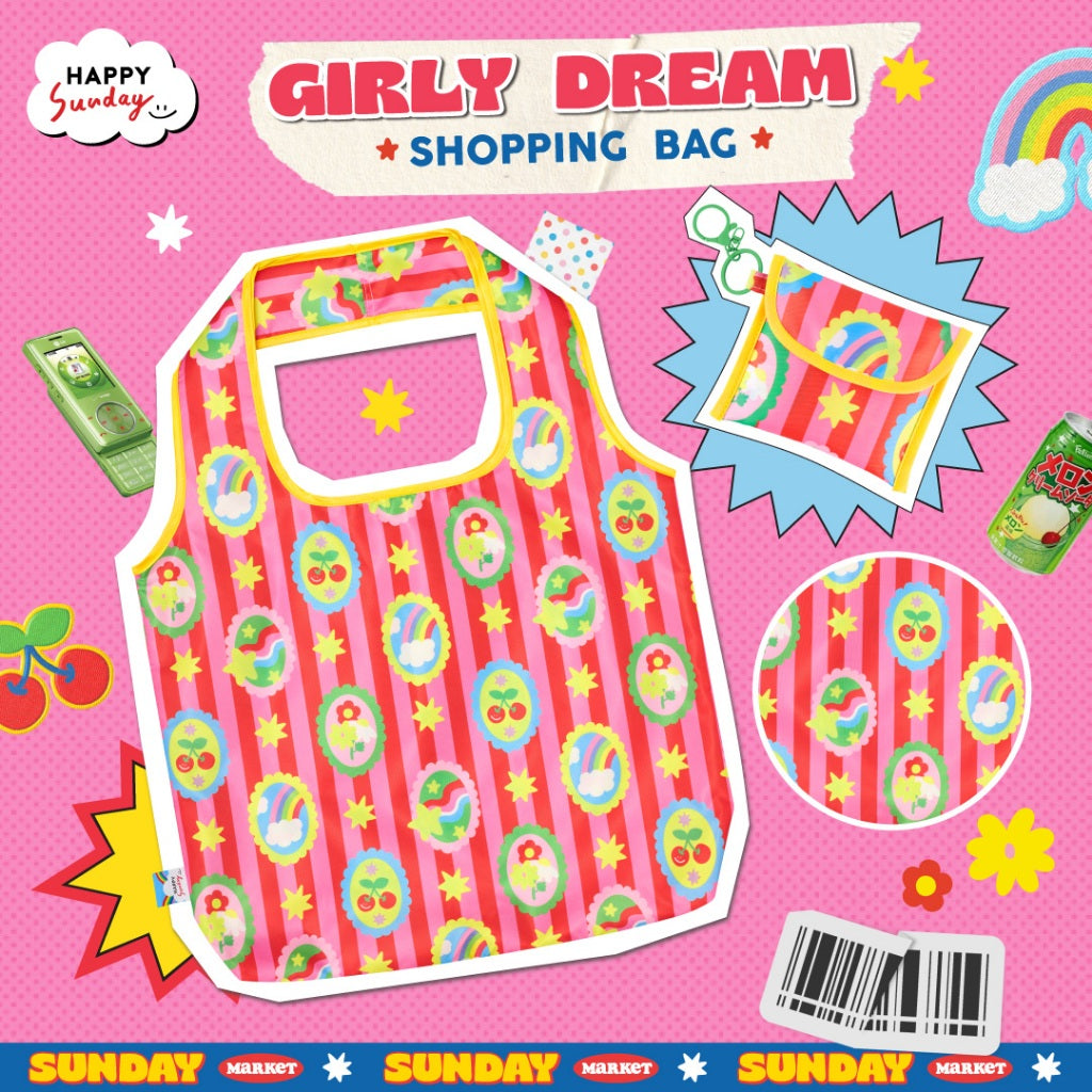 HAPPY GRABBY SHOPPING BAG | กระเป๋าช้อปปิ้งพับได้