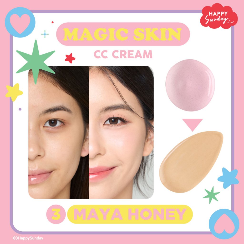HAPPY SUNDAY MAGIC SKIN CC CREAM | รองพื้นเปลี่ยนสี 5 in 1