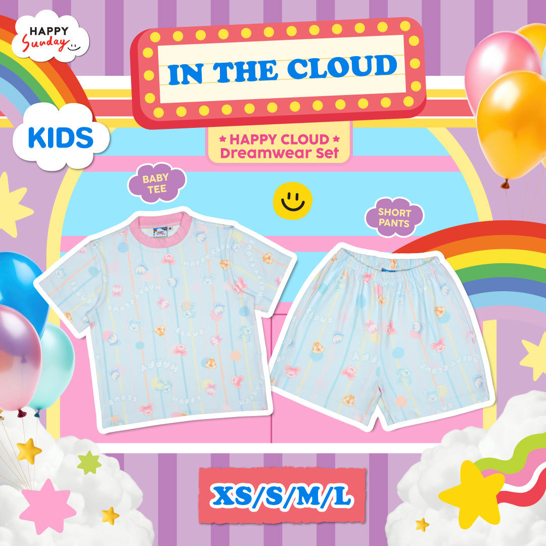[KIDS] IN THE CLOUD HAPPY CLOUD TEE SET