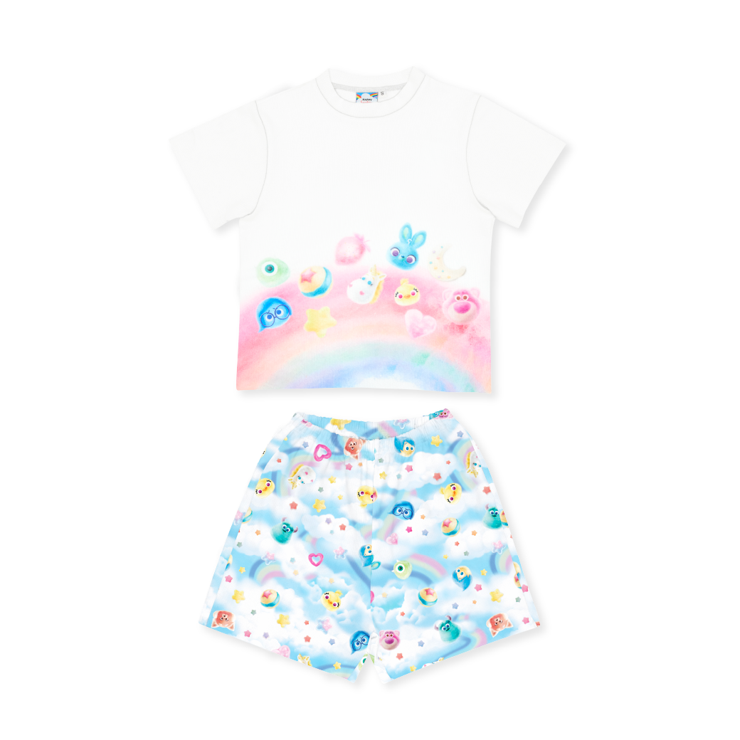 [KIDS] COTTON DREAMS HAPPY CLOUD TEE SET