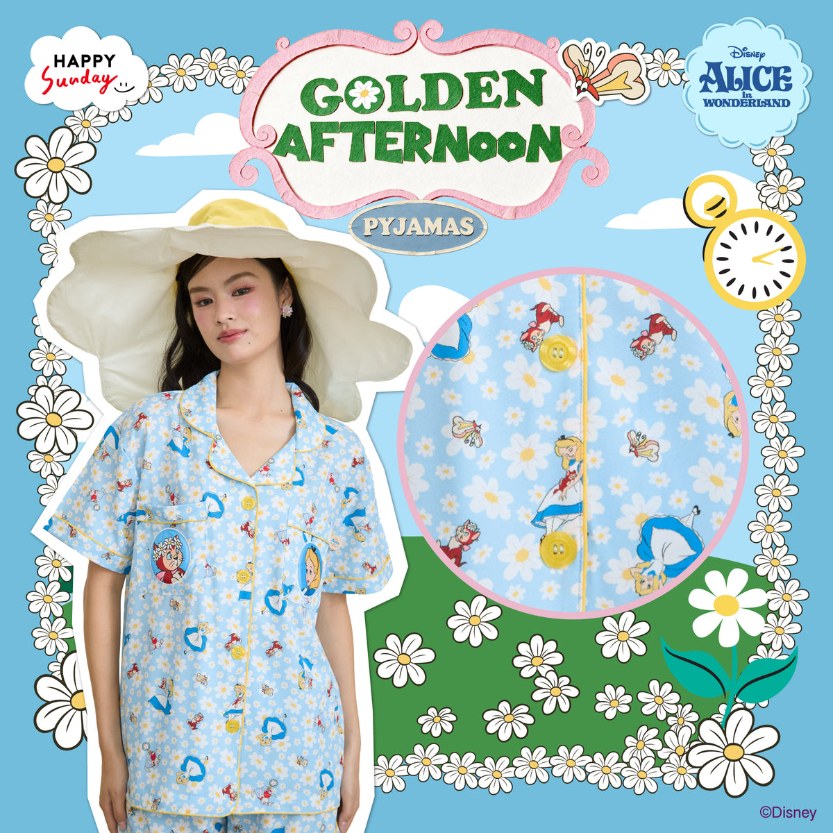 [ กรุณากดแยกออเดอร์จากสินค้าพรีออเดอร์ ] GOLDEN AFTERNOON PYJAMAS