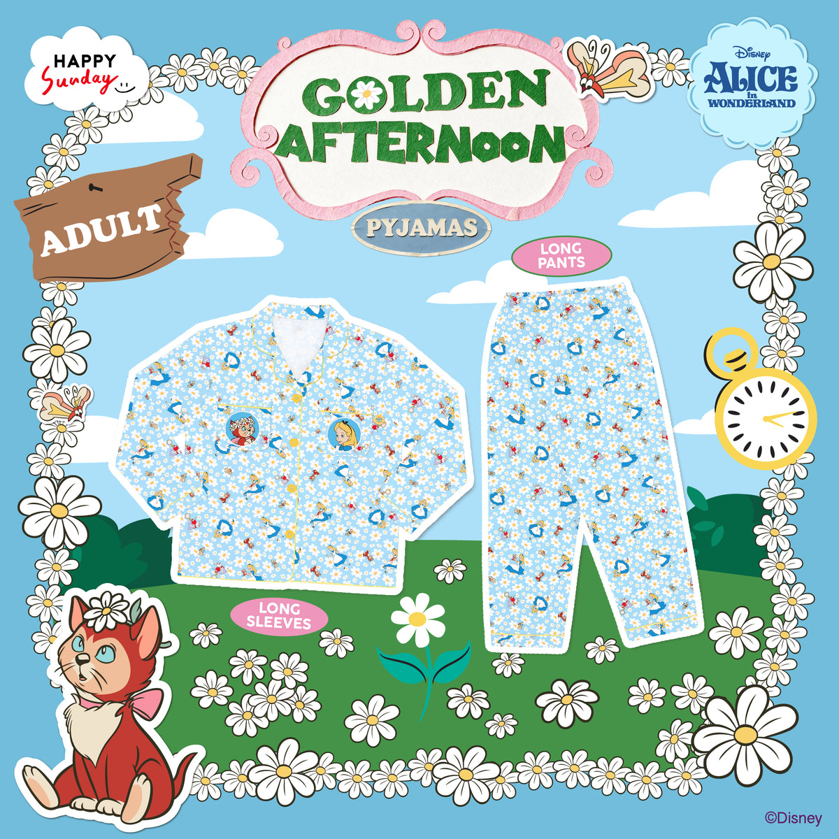 [ กรุณากดแยกออเดอร์จากสินค้าพรีออเดอร์ ] GOLDEN AFTERNOON PYJAMAS