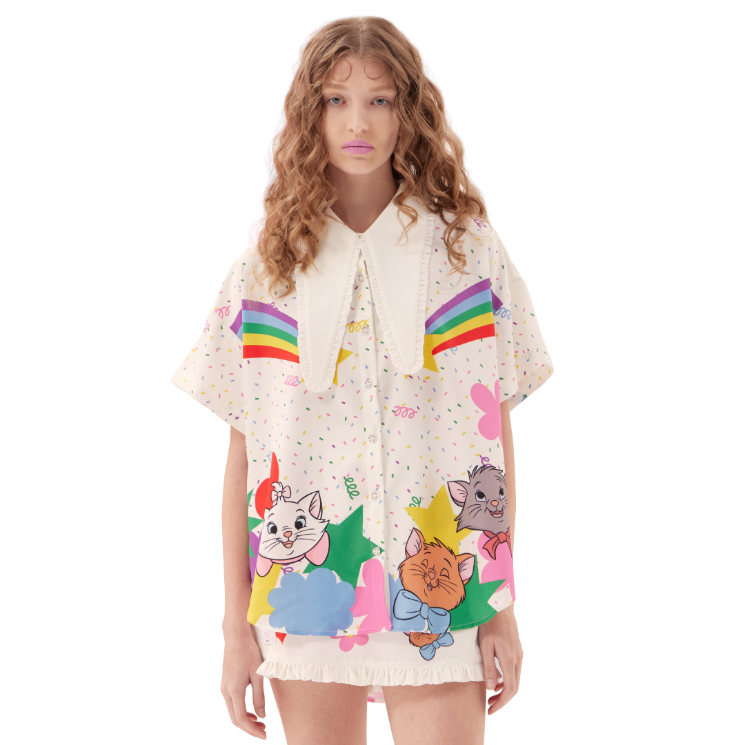 [FREESIZE] SWEET TOKYO SUMMER SHIRT HAPPY ARISTOCATS PURRLAND