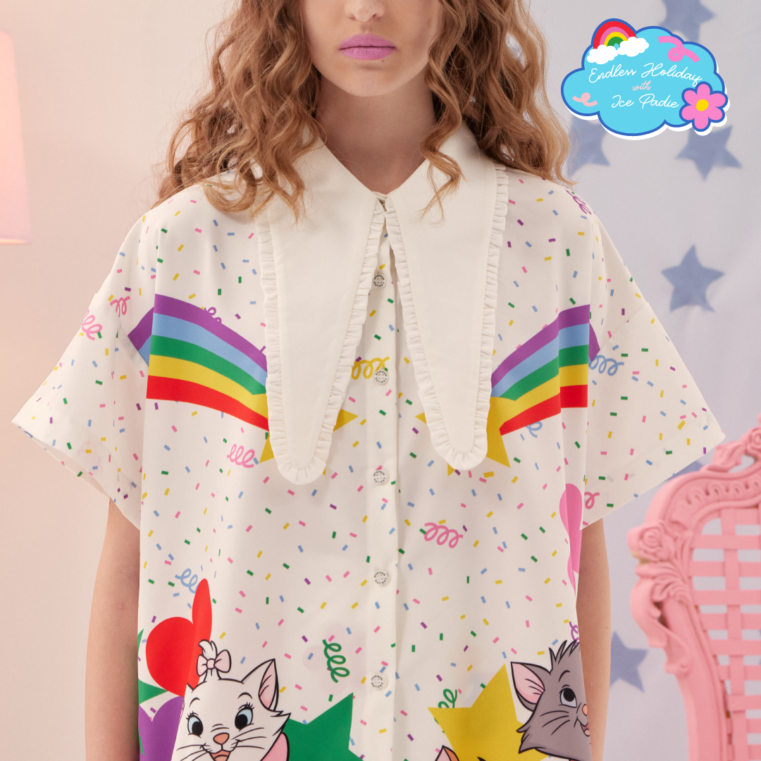 [FREESIZE] SWEET TOKYO SUMMER SHIRT HAPPY ARISTOCATS PURRLAND