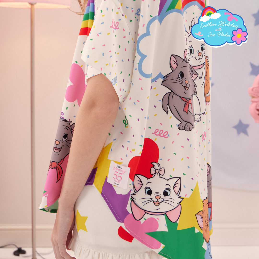 [FREESIZE] SWEET TOKYO SUMMER SHIRT HAPPY ARISTOCATS PURRLAND