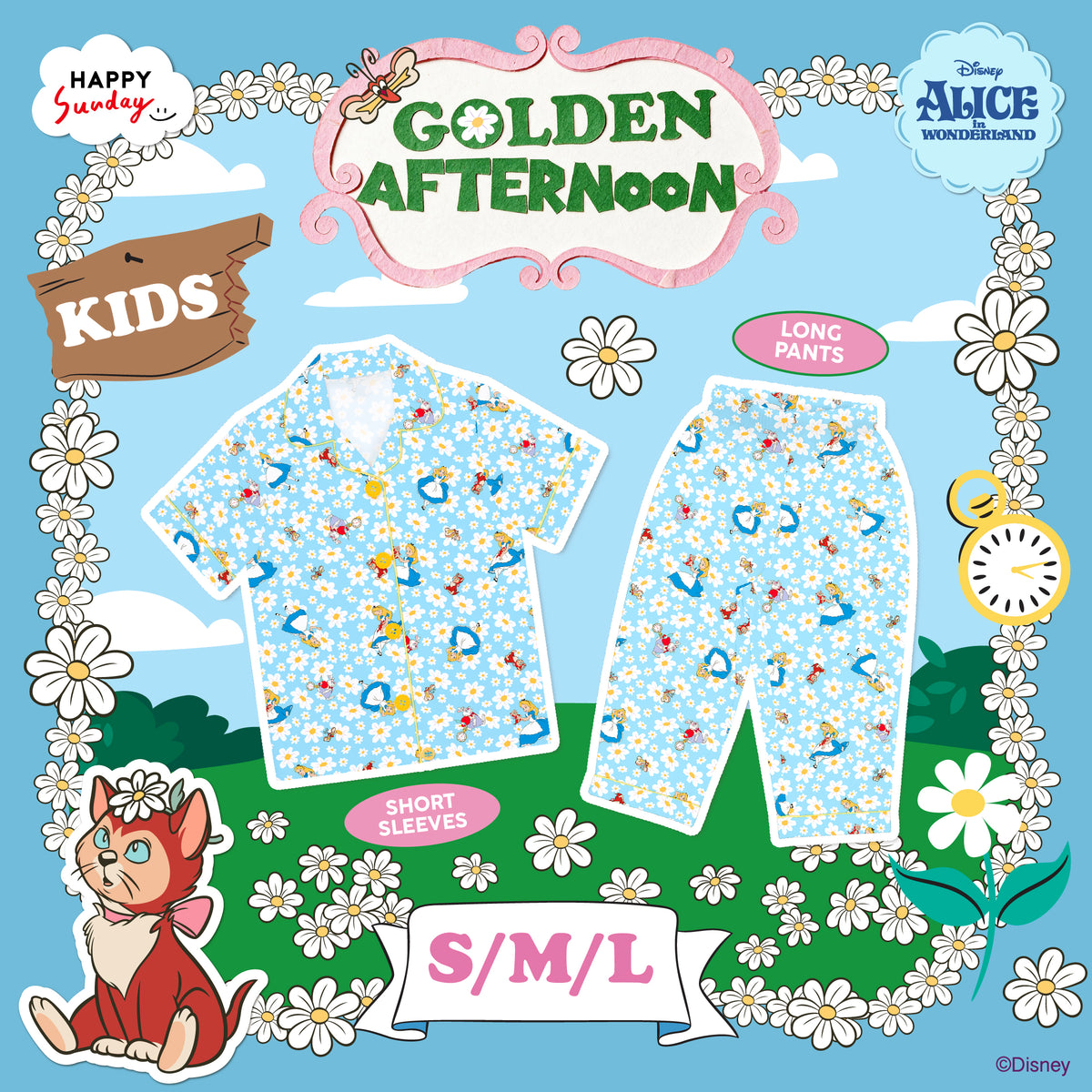 [KIDS] [ กรุณากดแยกออเดอร์จากสินค้าพรีออเดอร์ ] ALICE IN WONDERLAND PYJAMAS