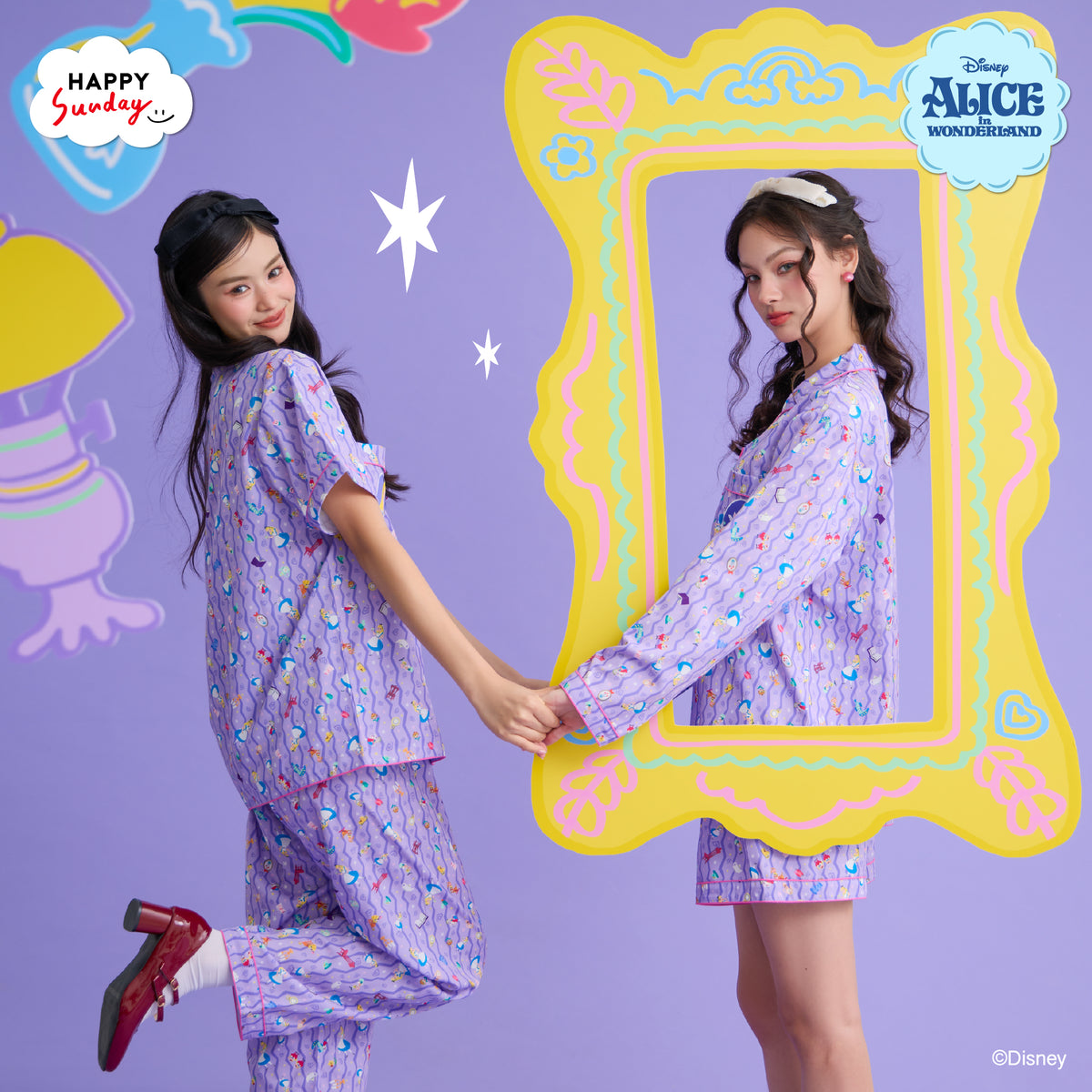 [ กรุณากดแยกออเดอร์จากสินค้าพรีออเดอร์ ] LOST IN WONDERLAND PYJAMAS