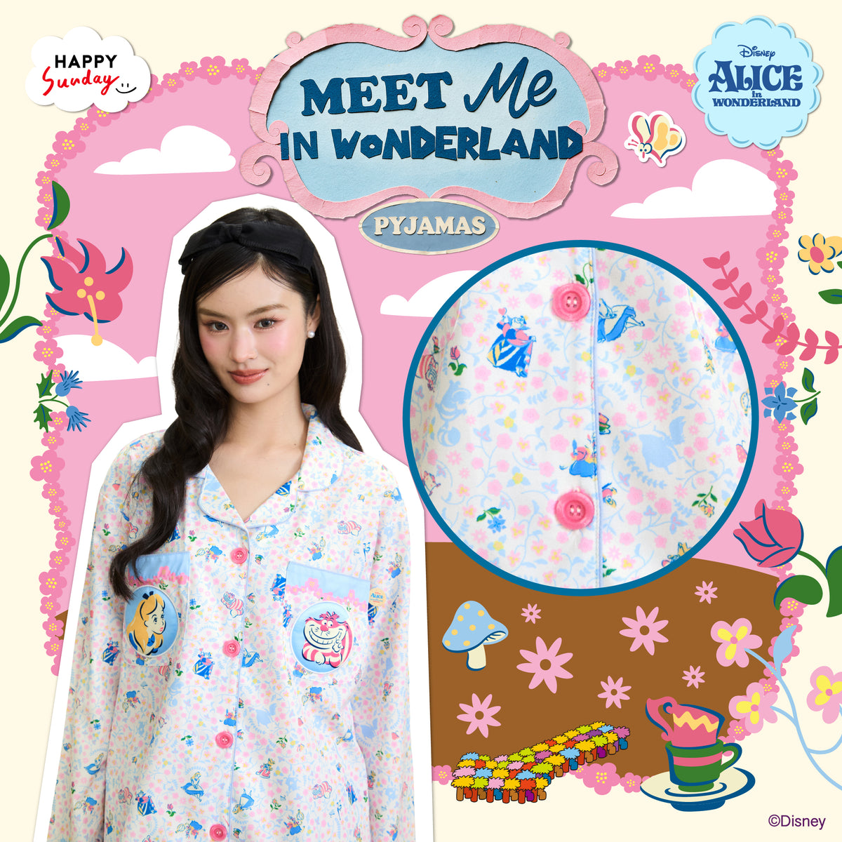 [ กรุณากดแยกออเดอร์จากสินค้าพรีออเดอร์ ] MEET ME IN WONDERLAND PYJAMAS
