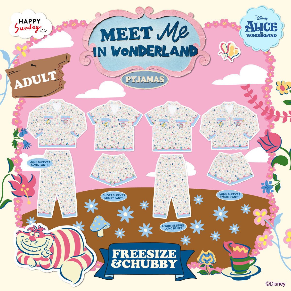 [ กรุณากดแยกออเดอร์จากสินค้าพรีออเดอร์ ] MEET ME IN WONDERLAND PYJAMAS