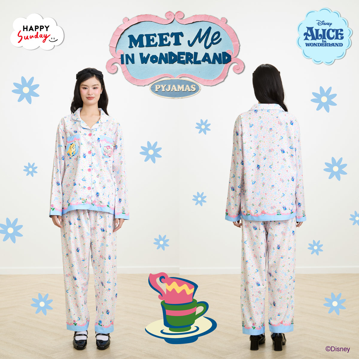 [ กรุณากดแยกออเดอร์จากสินค้าพรีออเดอร์ ] MEET ME IN WONDERLAND PYJAMAS