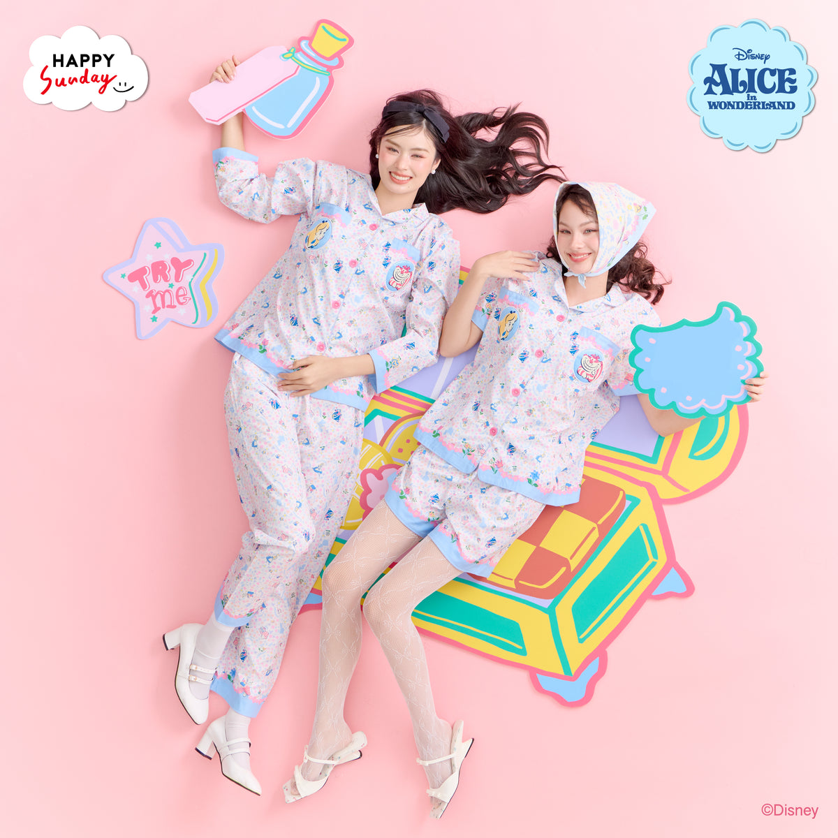 [ กรุณากดแยกออเดอร์จากสินค้าพรีออเดอร์ ] MEET ME IN WONDERLAND PYJAMAS