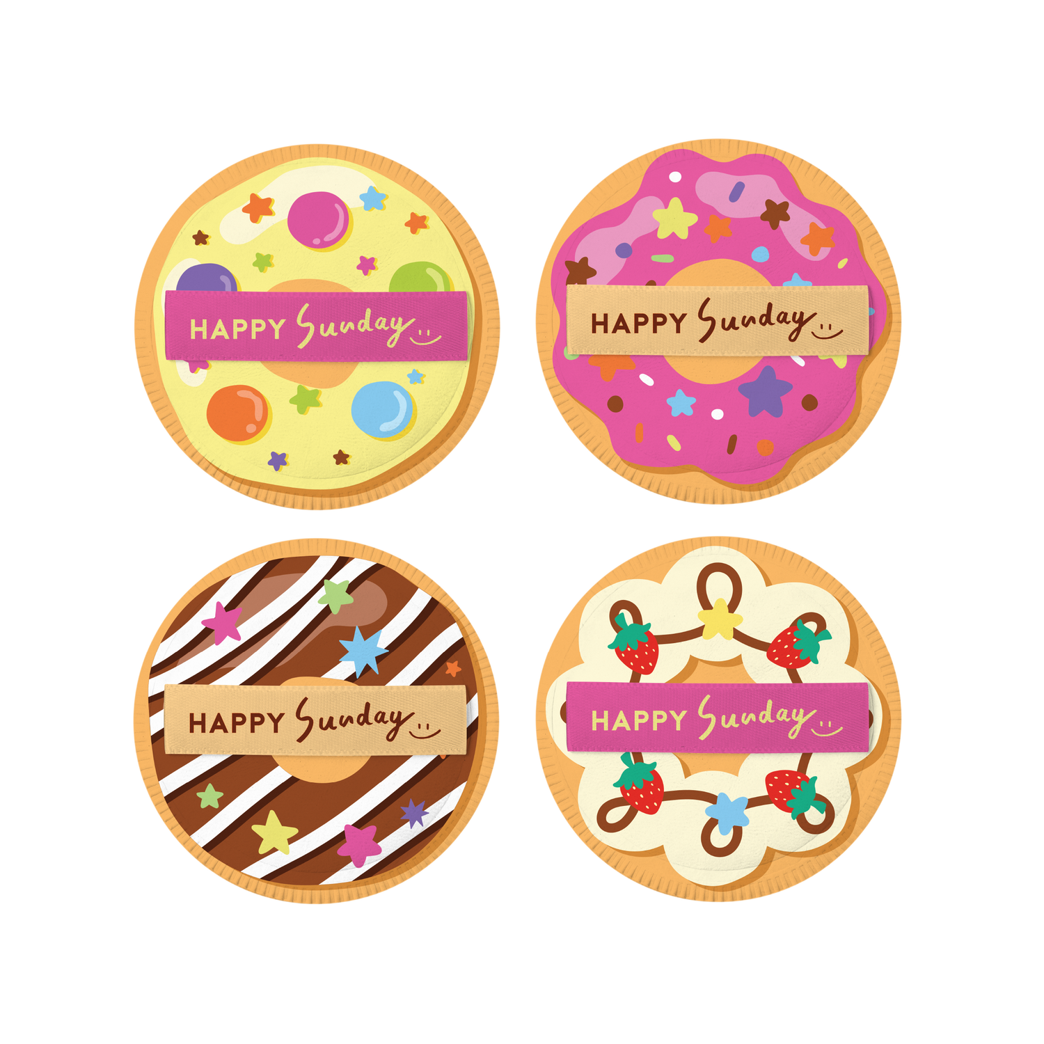 HAPPY SUNDAY BAKERY PUFF DONUT