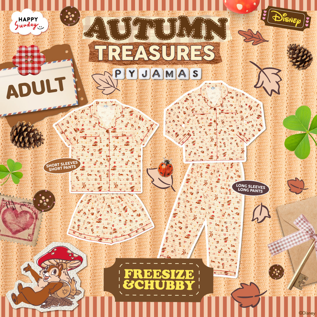 AUTUMN TREASURES PYJAMAS | ชุดนอนลายชิป & เดลส์