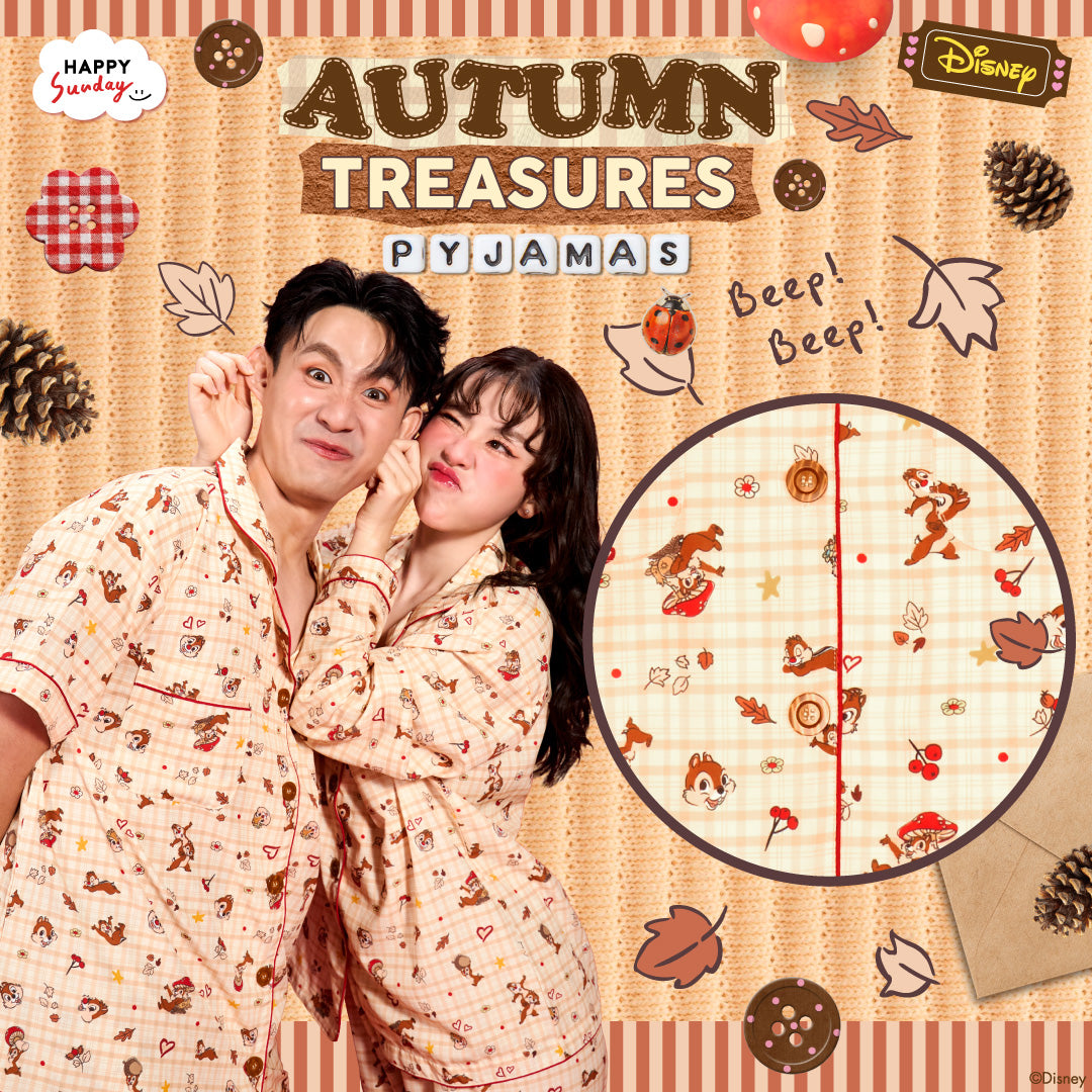 AUTUMN TREASURES PYJAMAS | ชุดนอนลายชิป & เดลส์