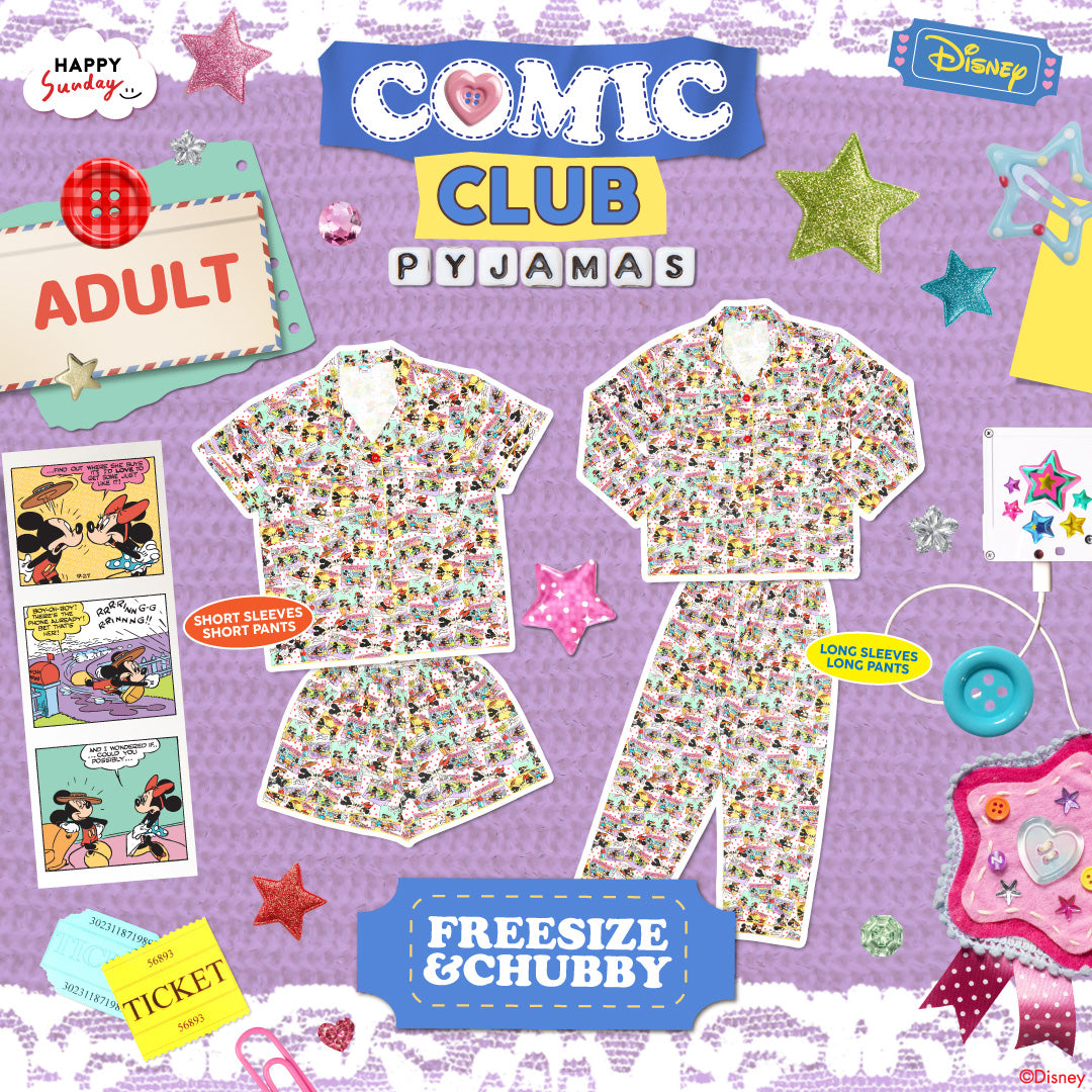 COMIC CLUB PYJAMAS | ชุดนอนลายมิกกี้เมาส์ – happysundaystore