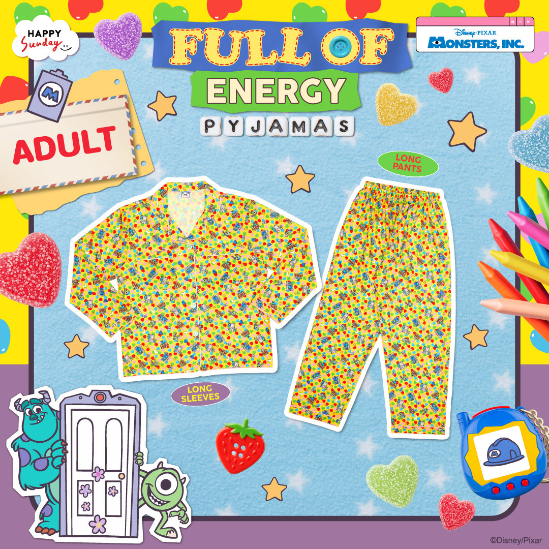 FULL OF ENERGY PYJAMAS | ชุดนอนลายมอนสเตอร์ อิงค์