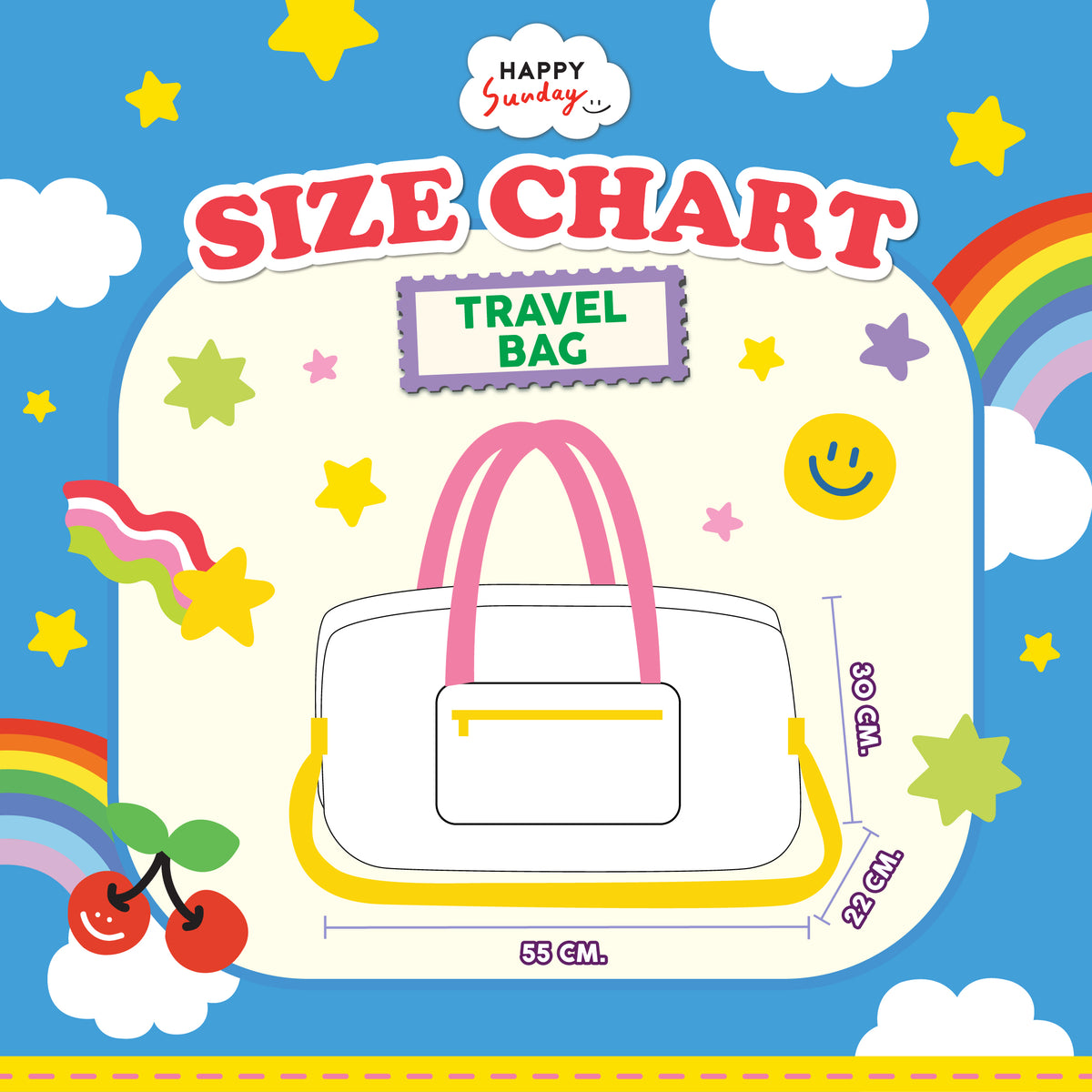 HAPPY BERRY RAINBOW TRAVEL BAG