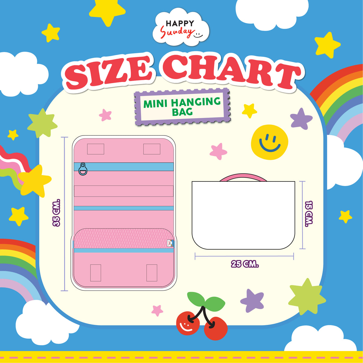 HAPPY BERRY RAINBOW MINI HANGING BAG