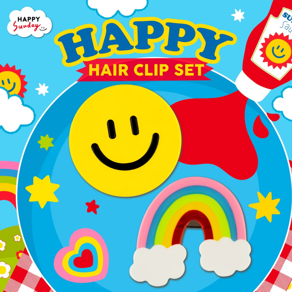 COLORFUL SUNDAY HAIR CLIP SET | เซ็ตกิ๊บติดผมคัลเลอร์ฟูลซันเดย์